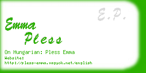 emma pless business card